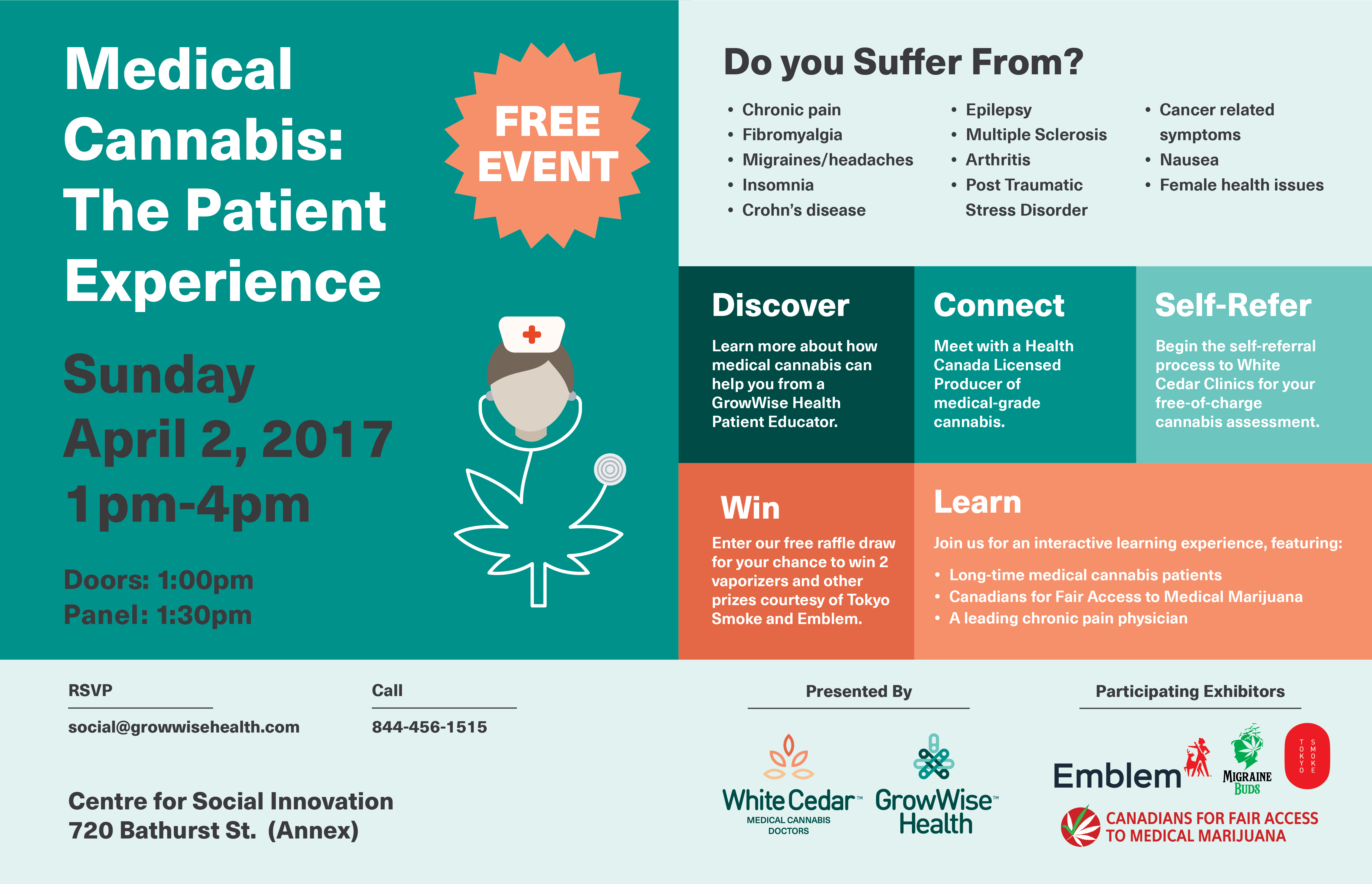 Medical Cannabis: The Patient Experience, April 2nd, 2017